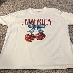 White Kids Shirt with Cherry Design